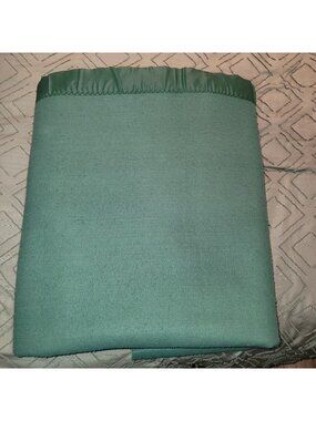 Chatham Queen Size Blanket Comforter USA Hunter Green 90" x 90" Mid Century